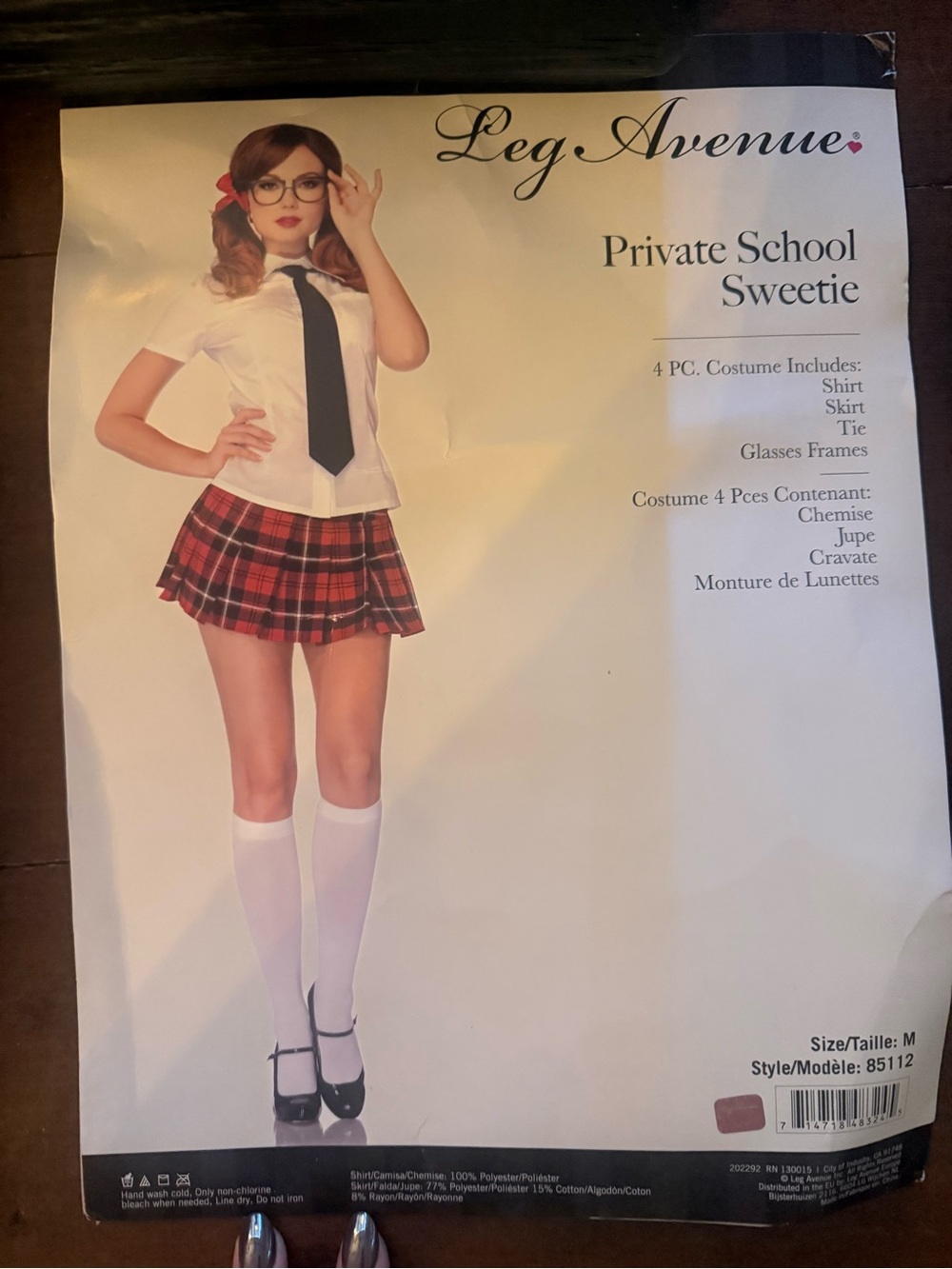 Leg Avenue Red Plaid Private School Costume
